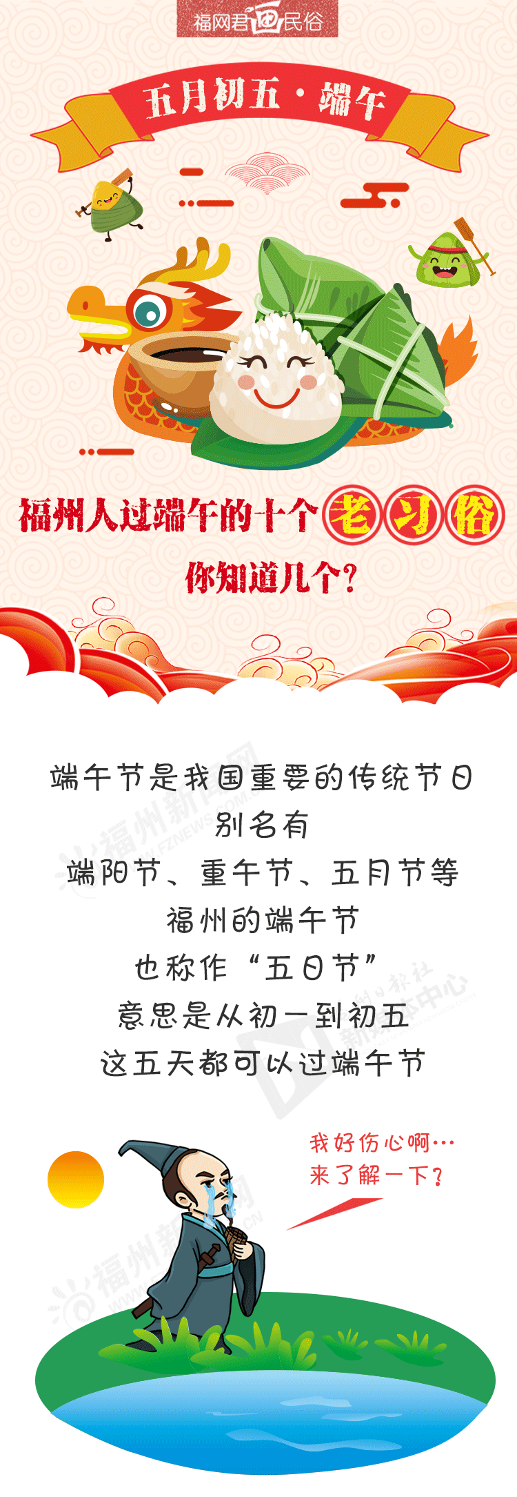 福網(wǎng)君畫民俗｜福州人過端午的十個老習俗你知道幾個？
